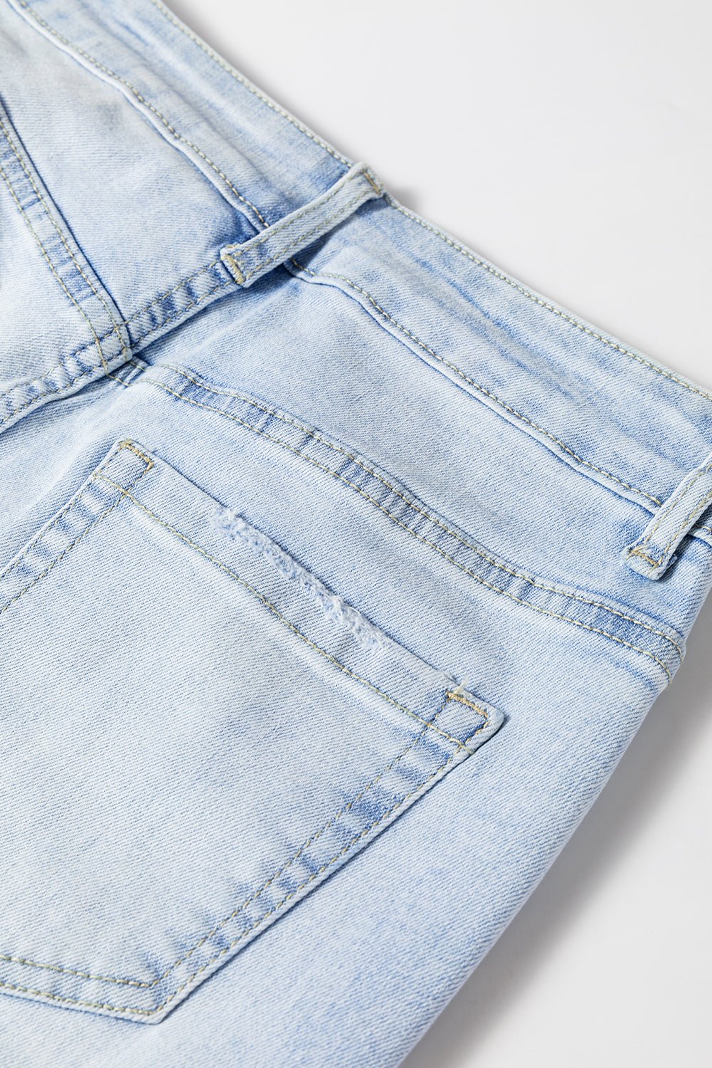 DEAR - LOVER Beau Blue Vintage Light Wash Distressed Flare Jeans - Crowned Energy CO.