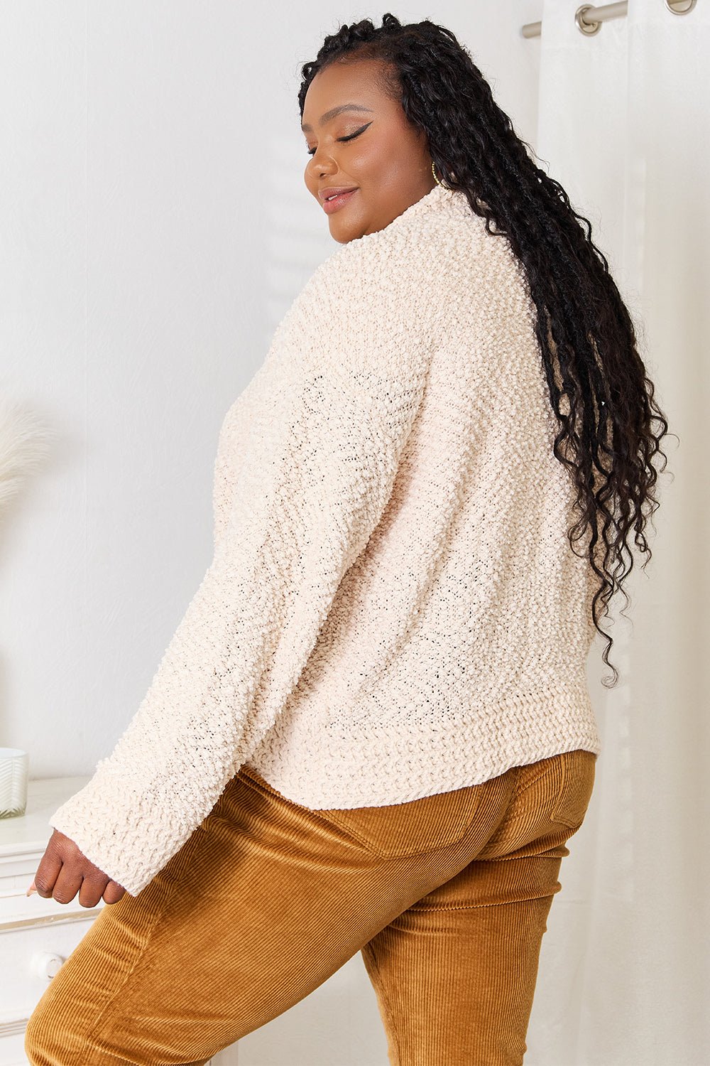 Double Take Open Front Long Sleeve Cardigan - Crowned Energy CO.