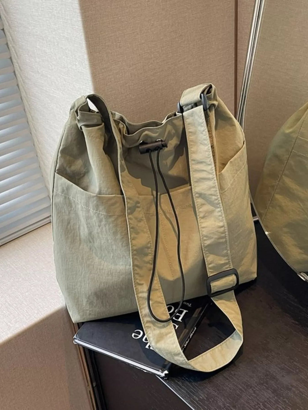 Drawstring Closure Canvas Crossbody Bag - Crowned Energy CO.