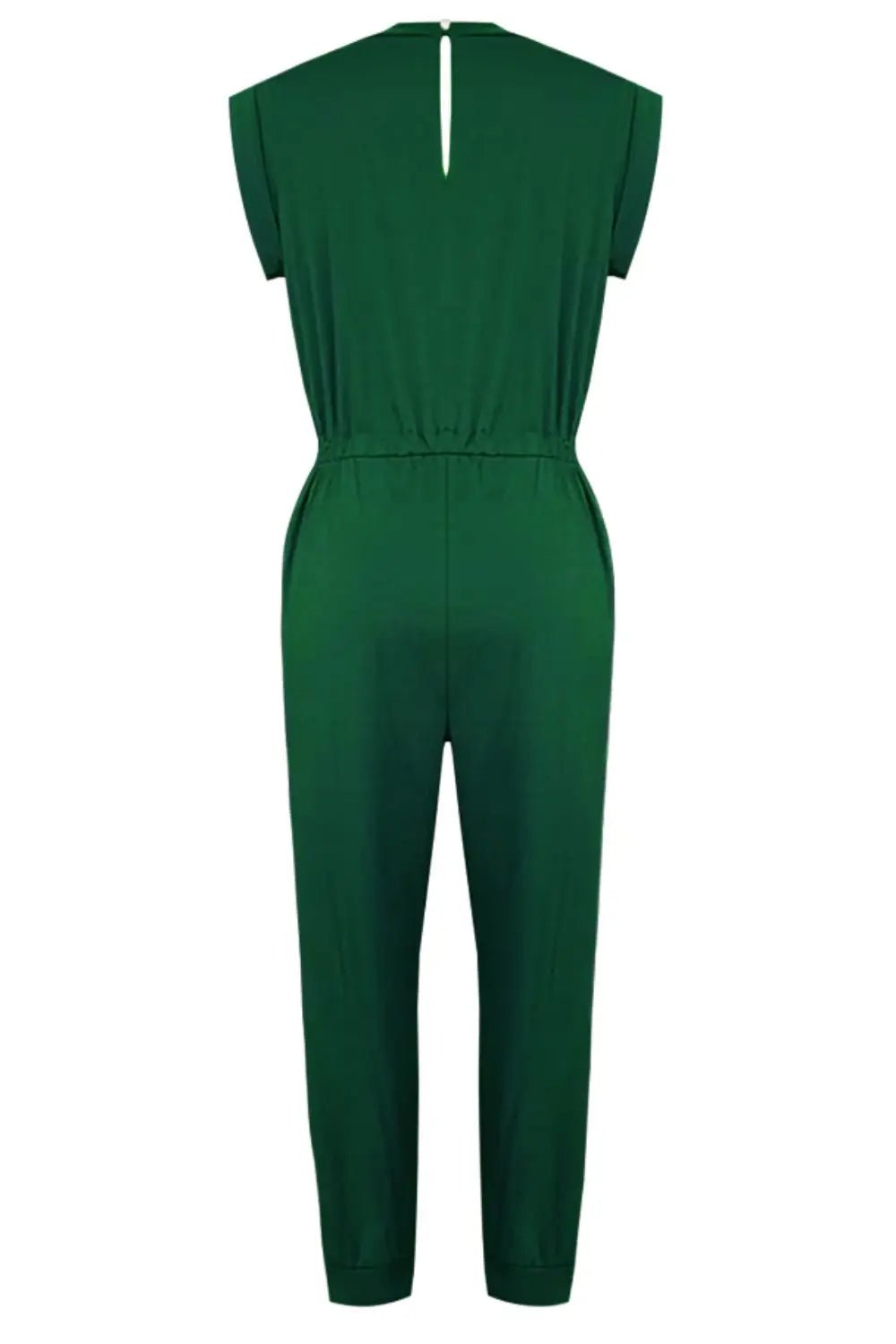 Drawstring Round Neck Sleeveless Jumpsuit - Crowned Energy CO.