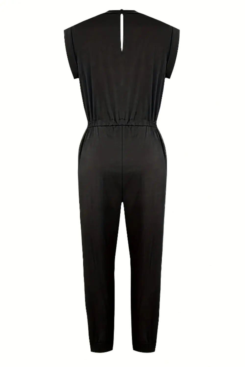 Drawstring Round Neck Sleeveless Jumpsuit - Crowned Energy CO.
