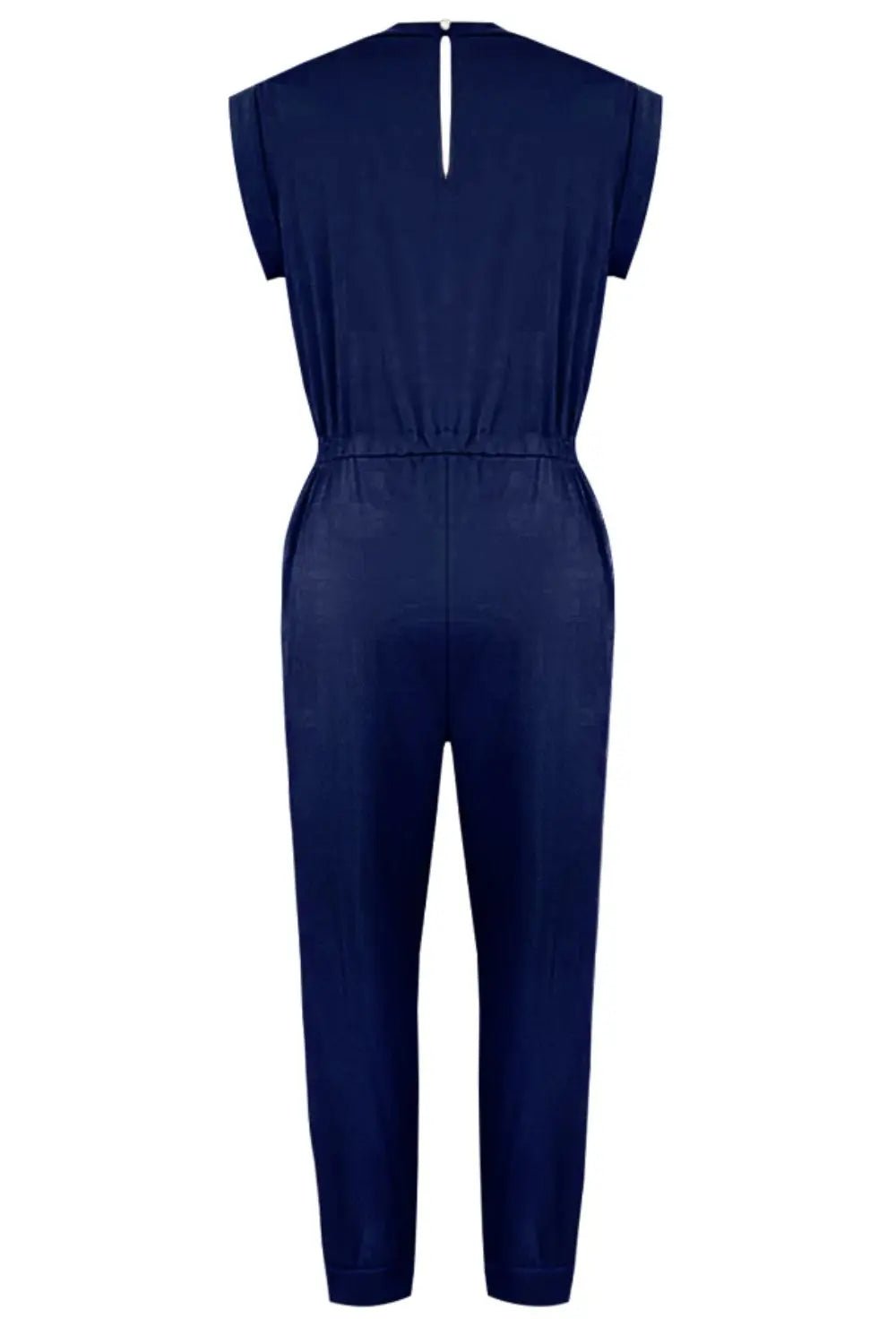 Drawstring Round Neck Sleeveless Jumpsuit - Crowned Energy CO.