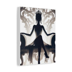 Elegant Queen Silhouette Canvas Art, Modern Wall Décor - Goddess Vibes