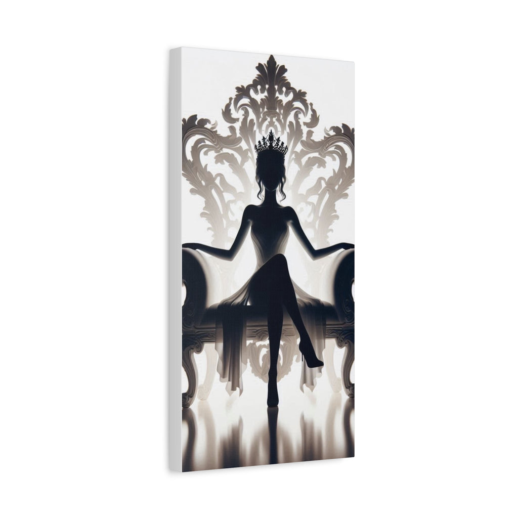 Elegant Queen Silhouette Canvas Art, Modern Wall Décor - Goddess Vibes