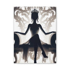 Elegant Queen Silhouette Canvas Art, Modern Wall Décor - Goddess Vibes
