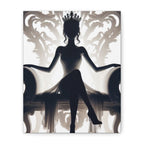 Elegant Queen Silhouette Canvas Art, Modern Wall Décor - Goddess Vibes