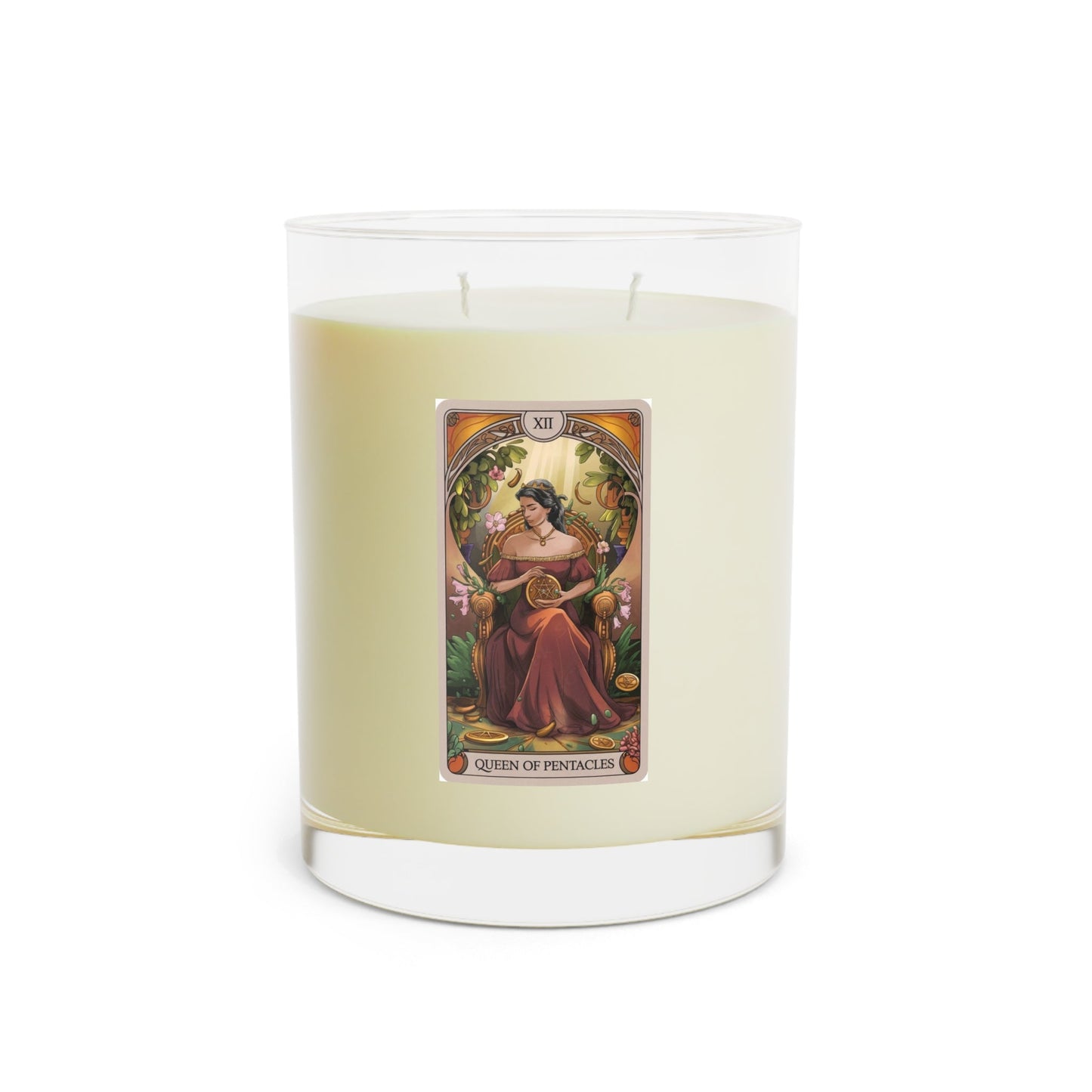 Elegant Scented Candle, Queen of Pentacles Décor, Aromatherapy - Goddess Vibes