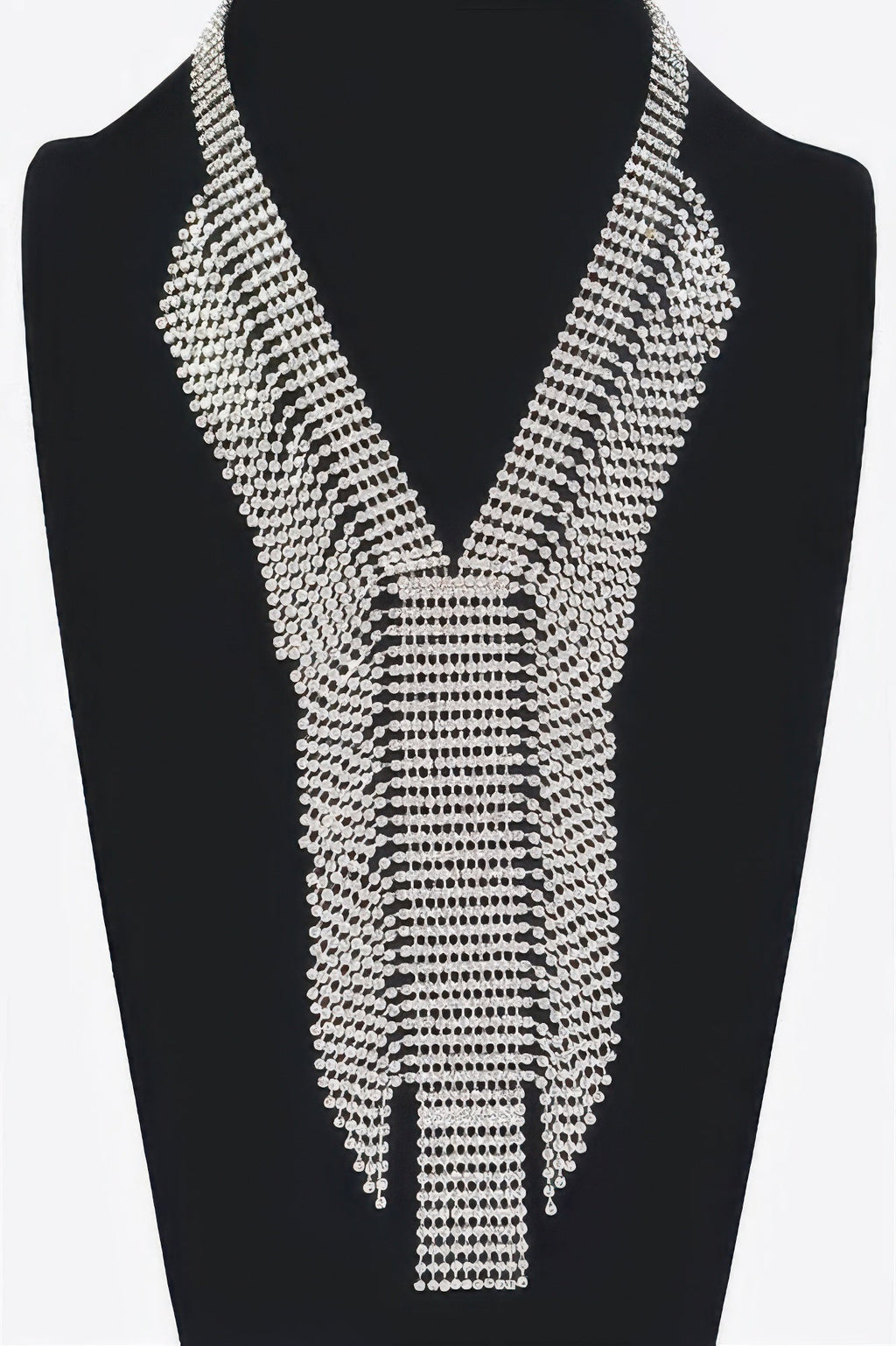 Elegant V Shape Rhinestone Choker Necklace - Crowned Energy CO.