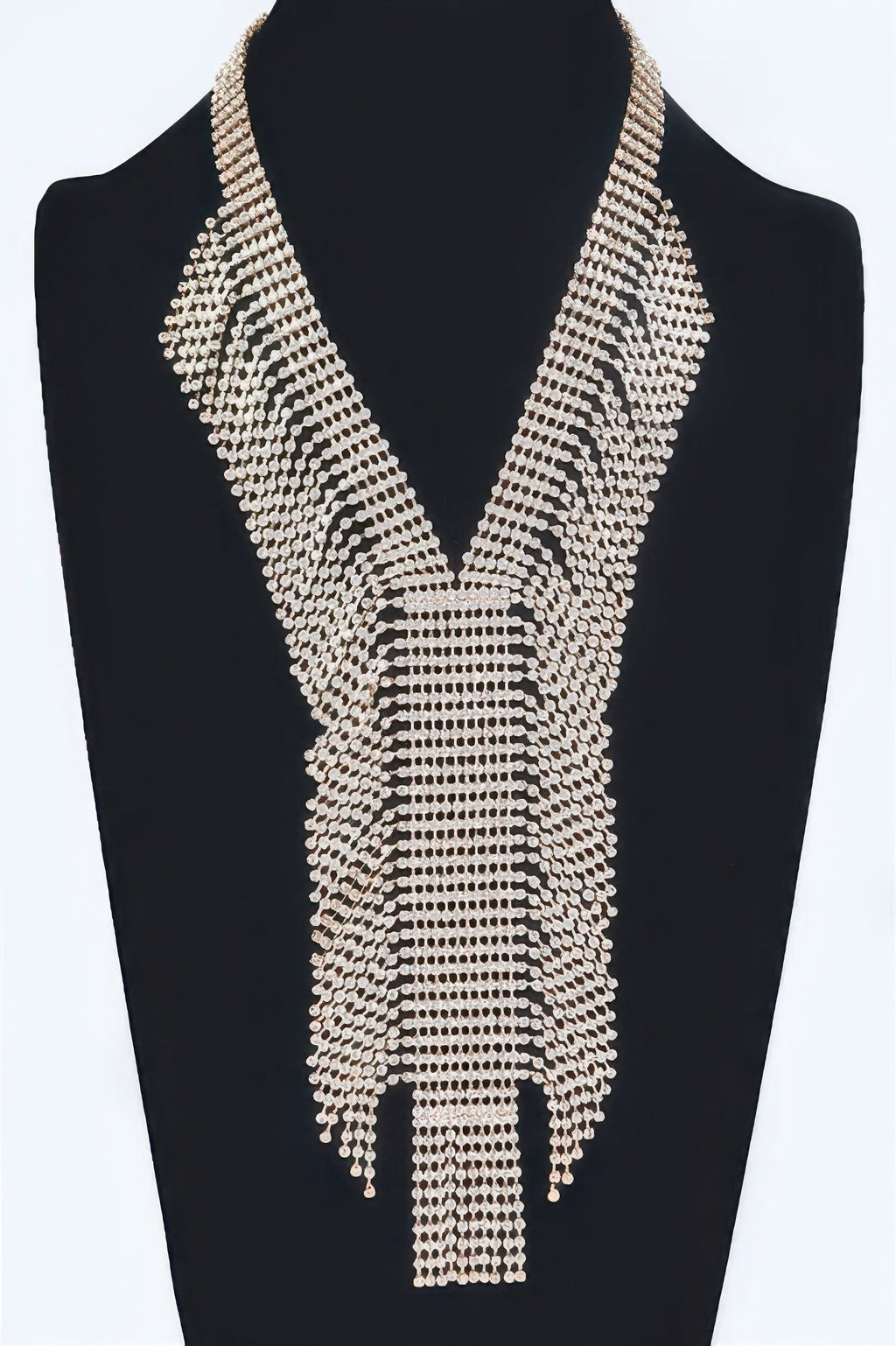 Elegant V Shape Rhinestone Choker Necklace - Crowned Energy CO.