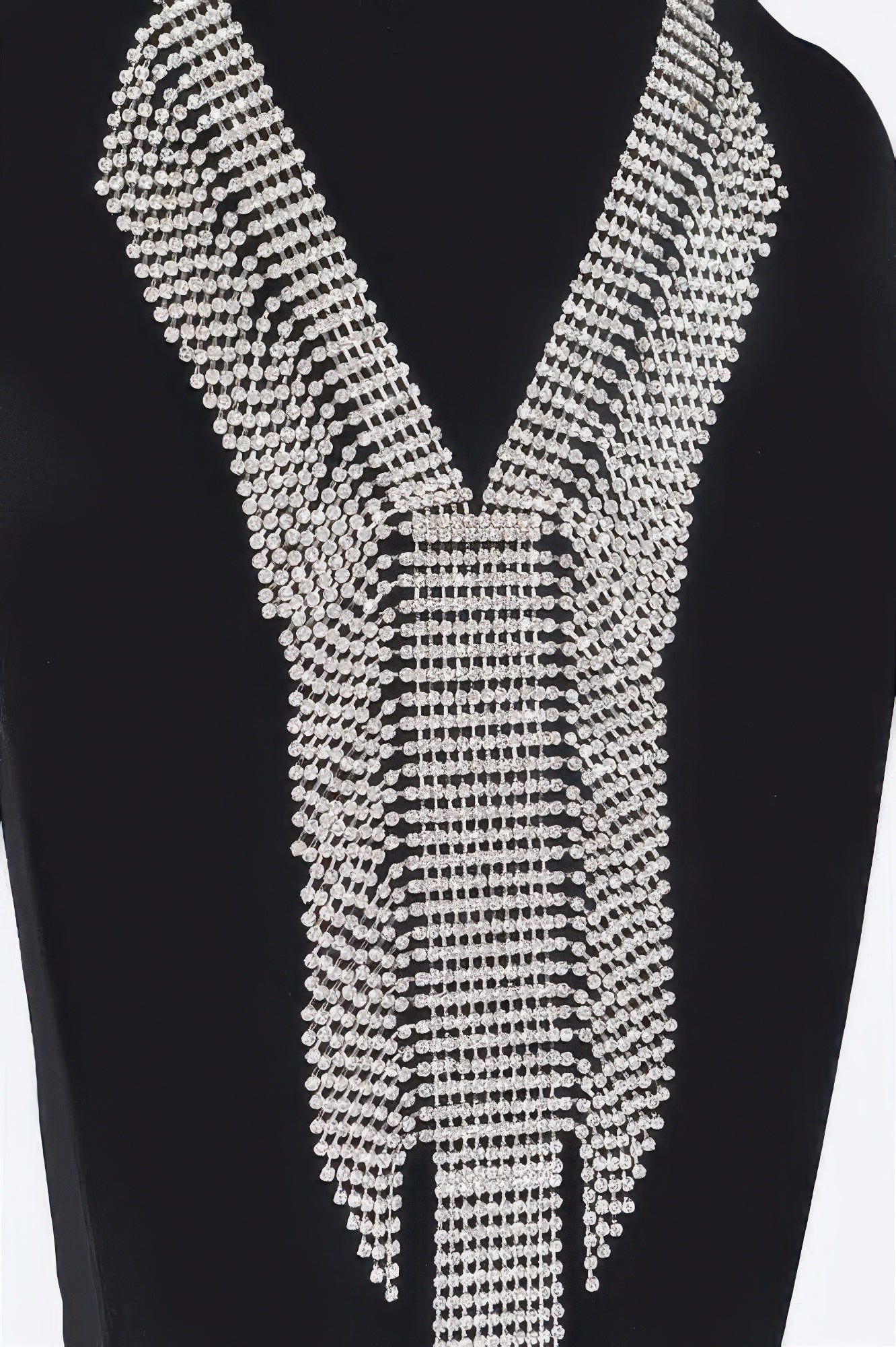 Elegant V Shape Rhinestone Choker Necklace - Crowned Energy CO.