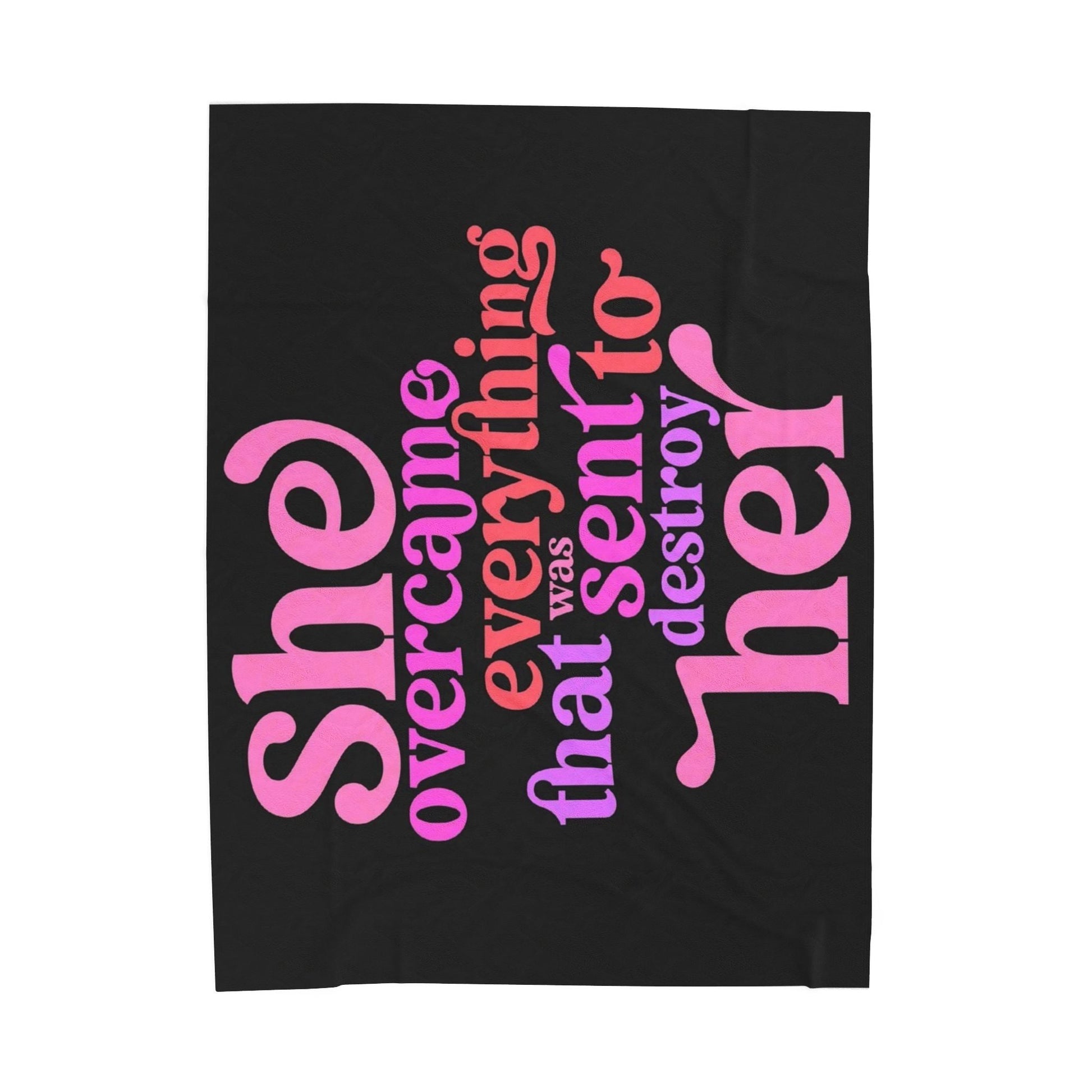 Crowned Energy CO. 60" × 80" Printify All Over Prints Empowering Velveteen Plush Blanket - Cozy Throw for Inspiration, Self-Care, Gift for Women, Affirmation Décor, Birthday, Holidays