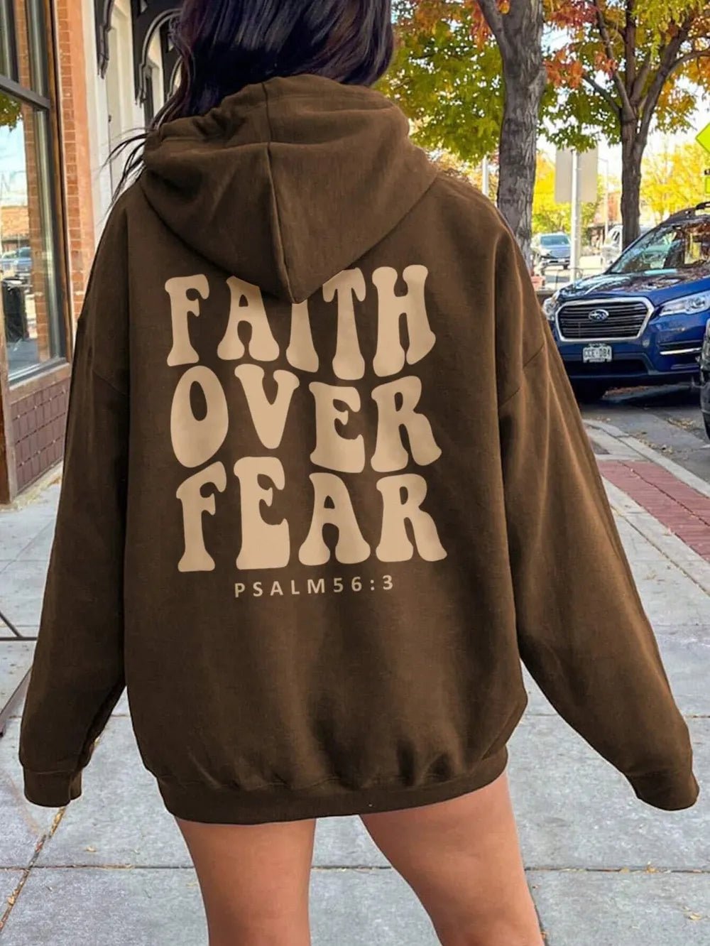 FAITH OVER FEAR Dropped Shoulder Hoodie - Crowned Energy CO.