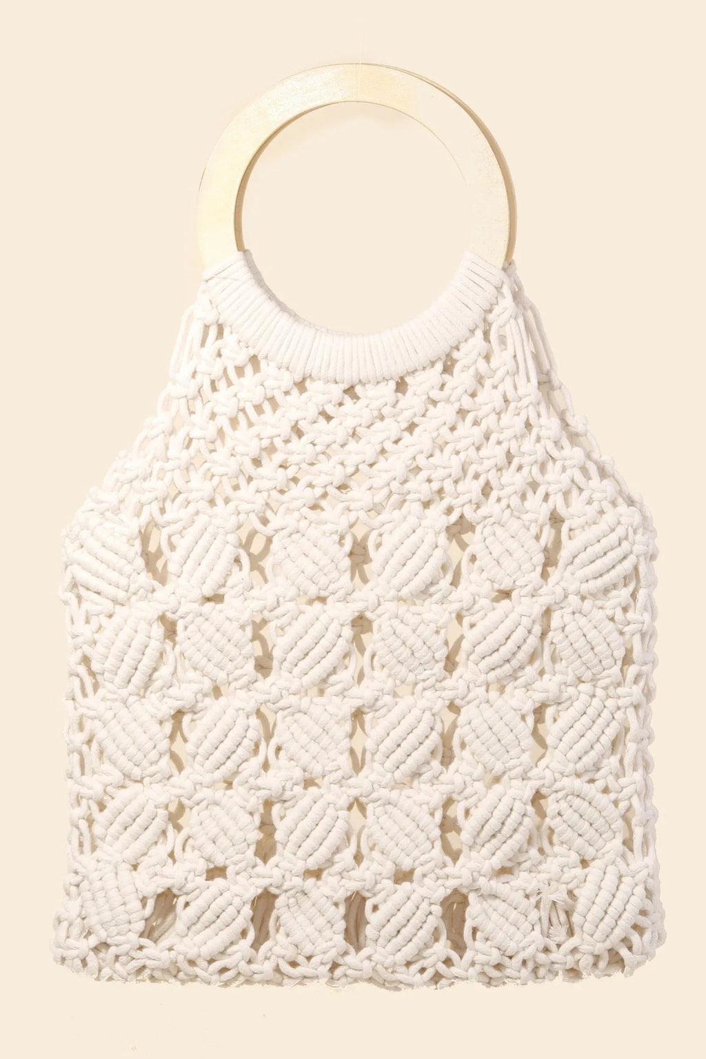 Fame Boho Braided Wooden Top Handle Bag - Goddess Vibes