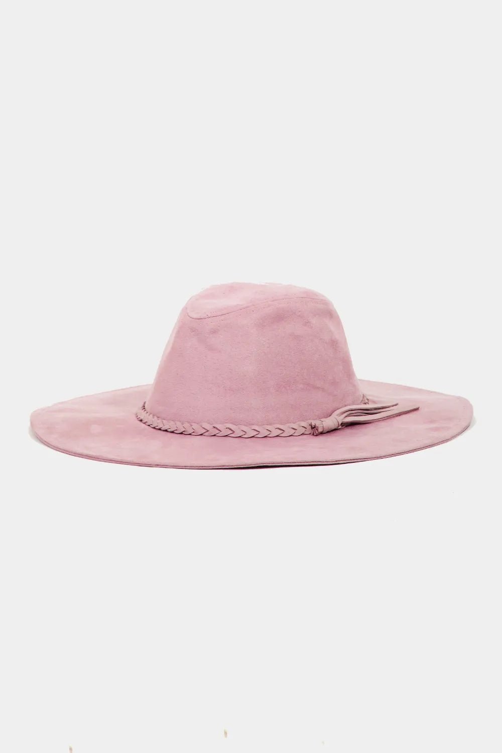 Fame Braided Faux Suede Hat - Crowned Energy CO.