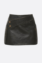 Faux Leather Strap Mini Skirt - Goddess Vibes