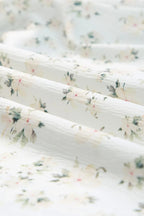 Floral Smocked Short Puff Sleeve Maxi Dress - Crowned Energy CO.