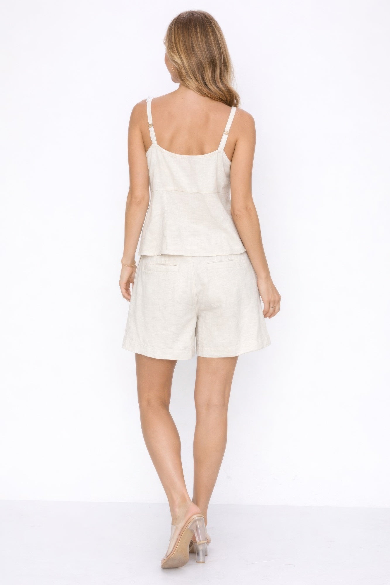 Fresh 100% Linen Set Top And Shorts - Crowned Energy CO.