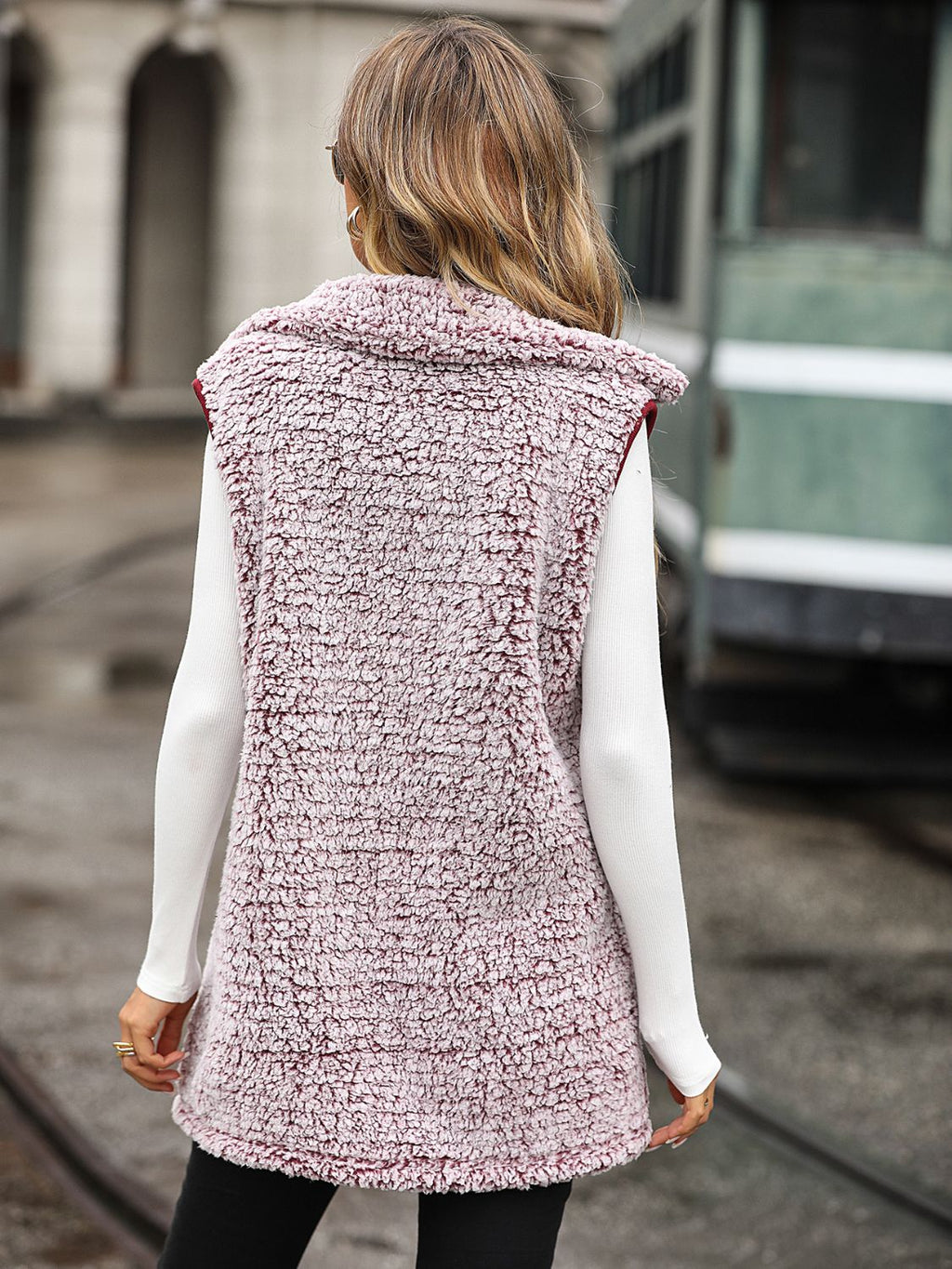 Full Size Button Down Collared Neck Vest - Crowned Energy CO.