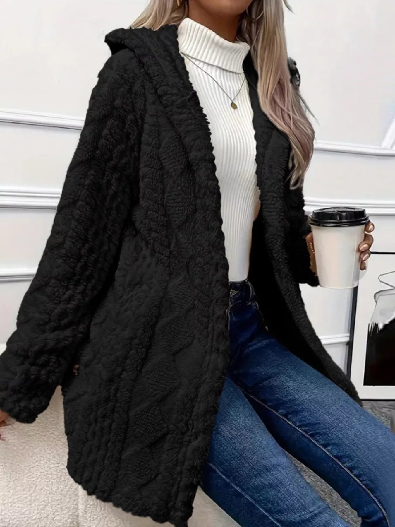 Full Size Button - Down Hooded Outerwear Plus Size - Crowned Energy CO.