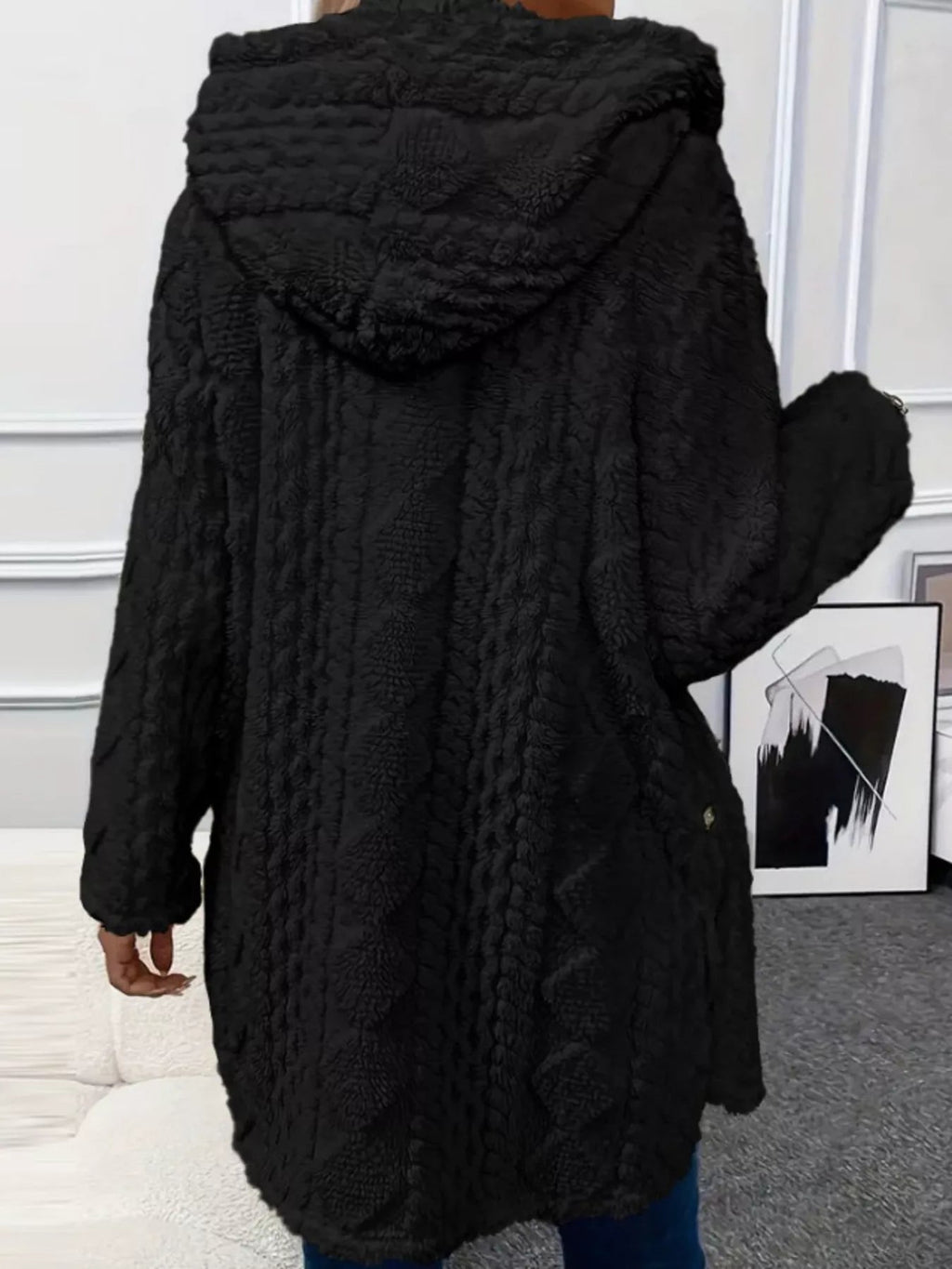 Full Size Button - Down Hooded Outerwear Plus Size - Crowned Energy CO.