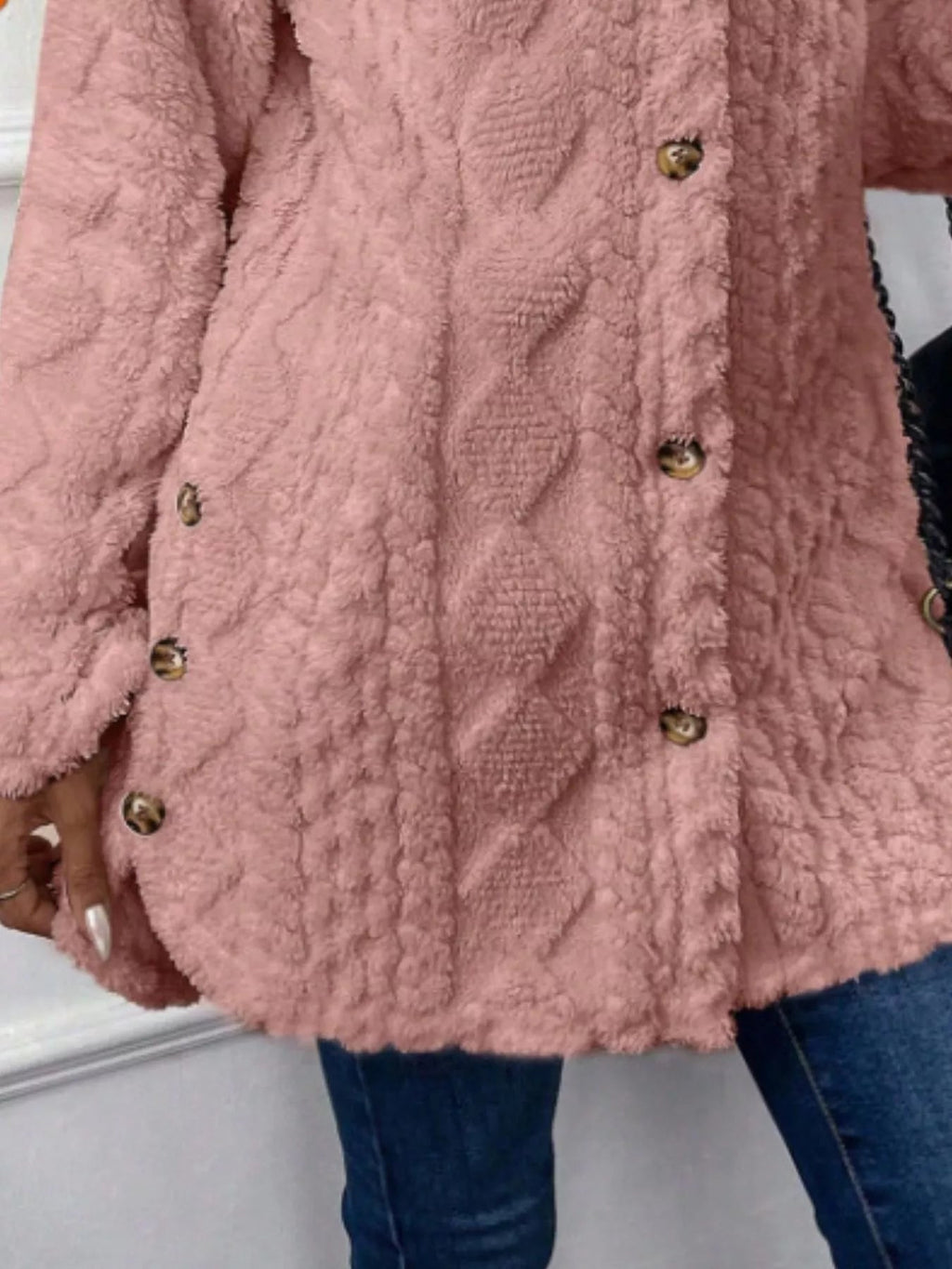 Full Size Button - Down Hooded Outerwear Plus Size - Crowned Energy CO.