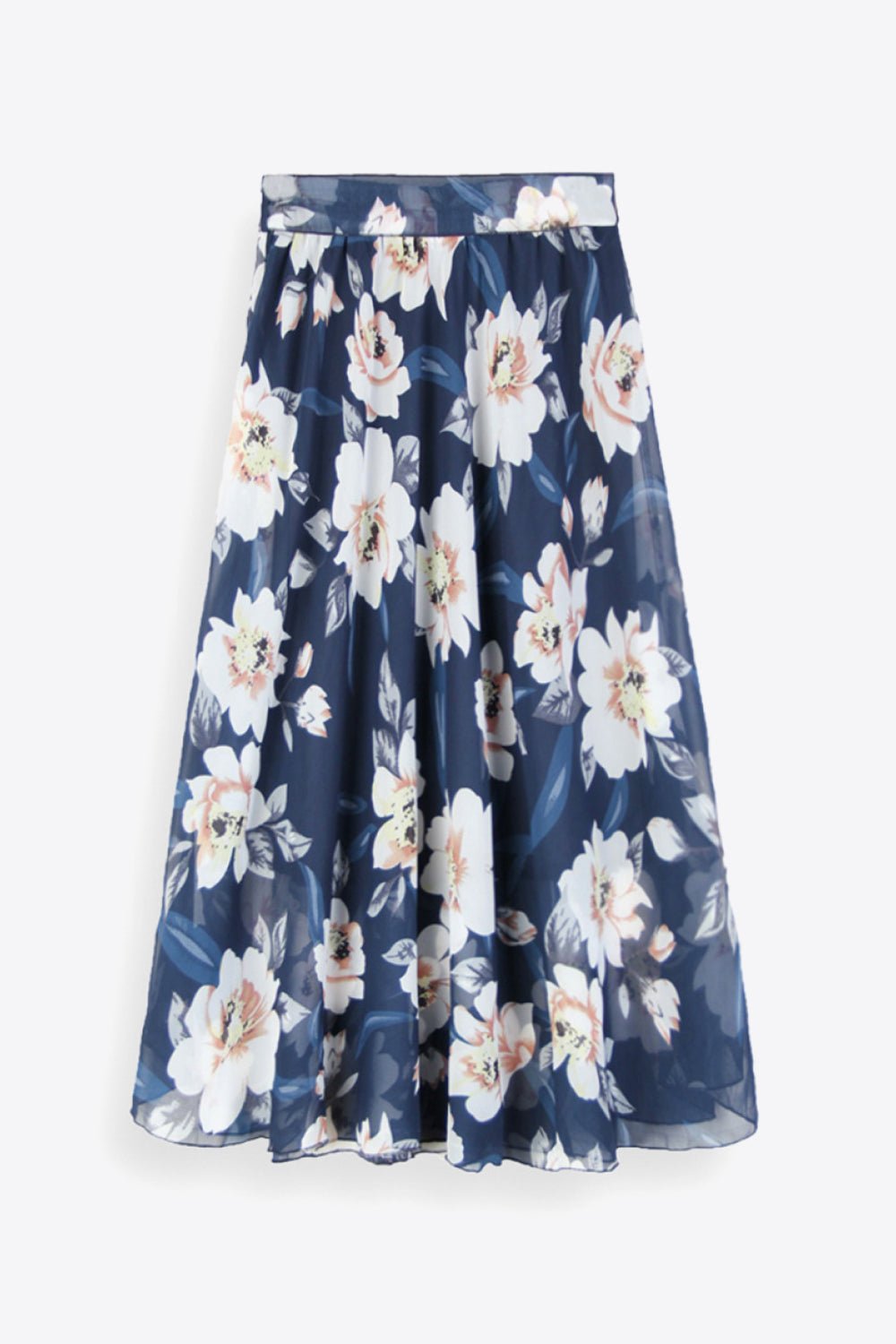 Full Size Floral Tie - Waist Skirt - Crowned Energy CO.