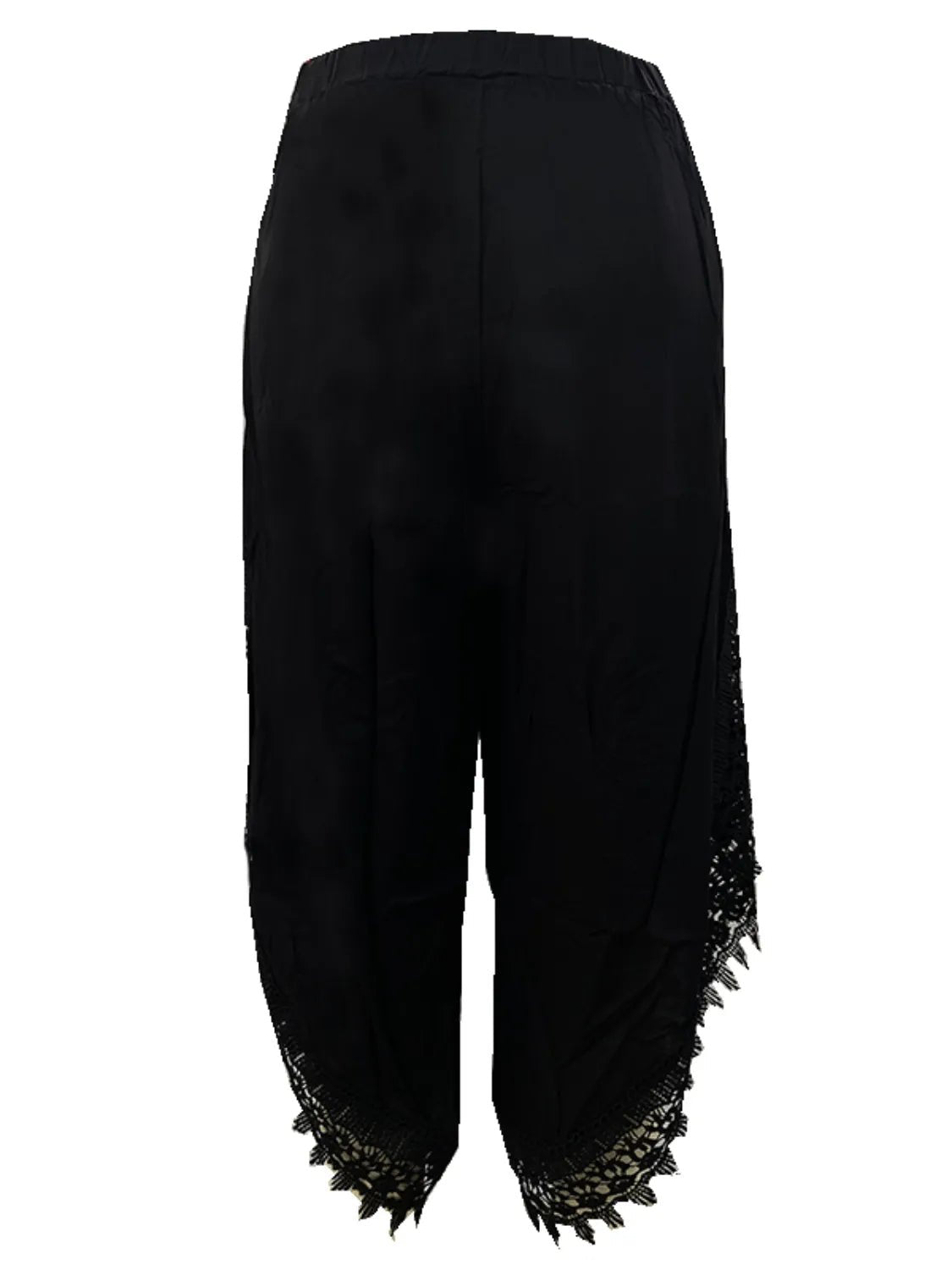 Full Size Lace Detail Wide Leg Pants Plus Size - Goddess Vibes