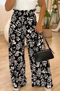 Full Size Printed High Waist Wide Leg Pants - Crowned Energy CO.