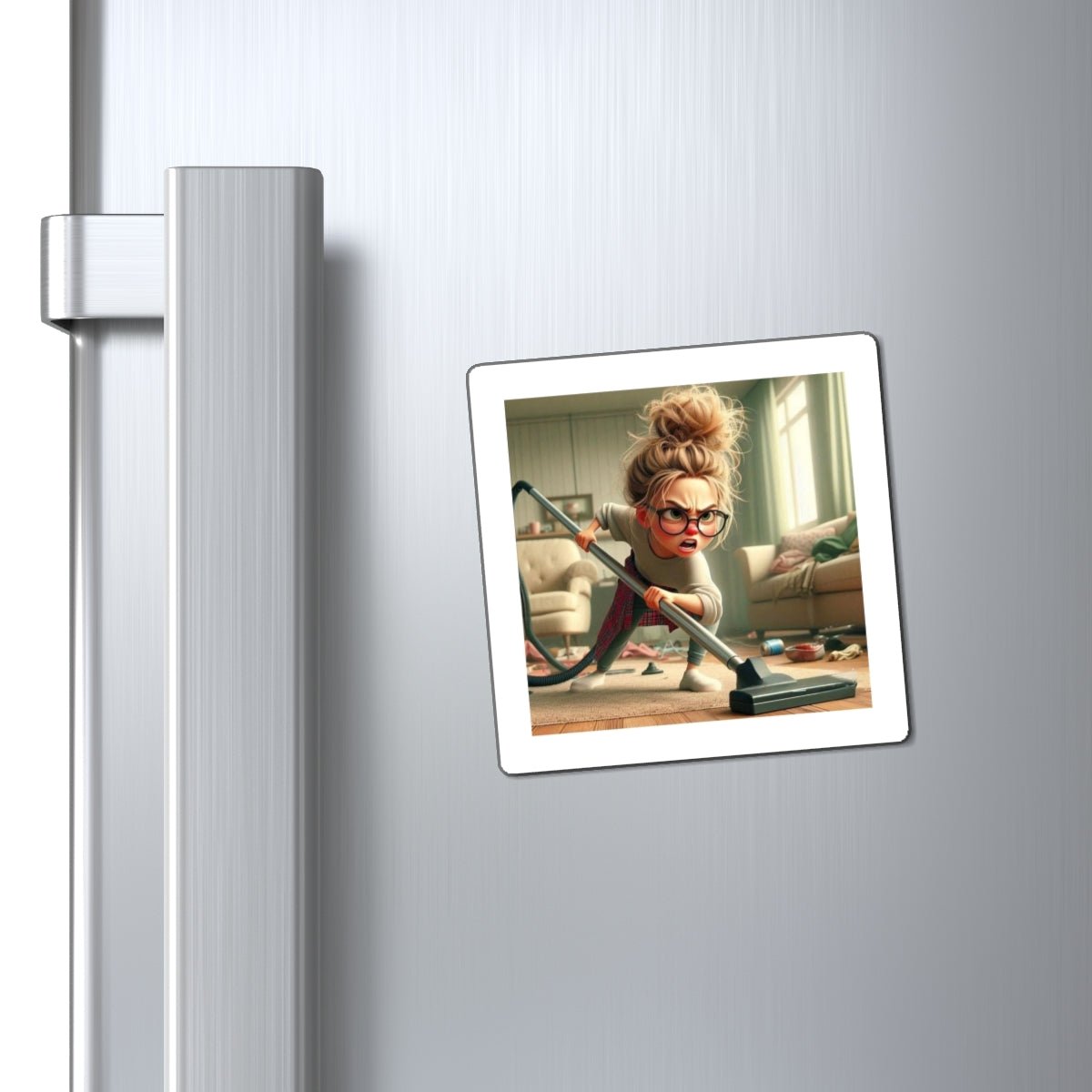 Funny Cleaning Magnet, Custom Home Decor, Gift for Housewarming, Quirky Fridge Magnet, Humor for Cleaners - Goddess Vibes