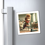 Funny Cleaning Magnet, Custom Home Decor, Gift for Housewarming, Quirky Fridge Magnet, Humor for Cleaners - Goddess Vibes