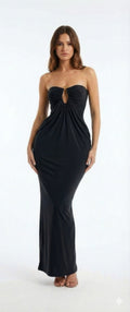 Glamour With Modern Construction Maxi Dress - Crowned Energy CO.