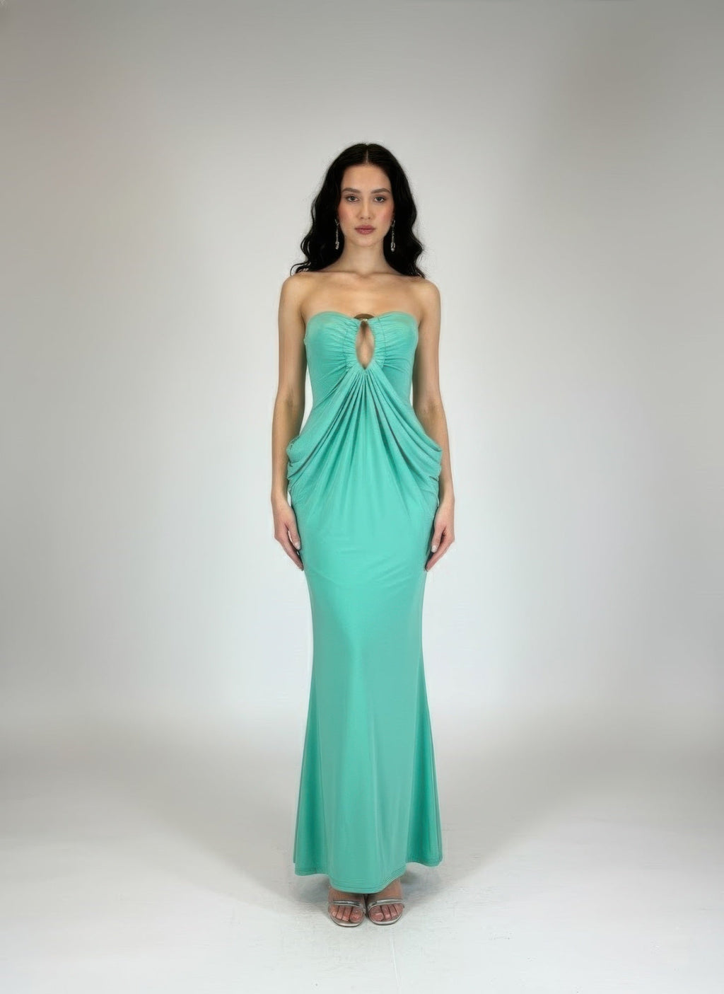 Glamour With Modern Construction Maxi Dress - Crowned Energy CO.