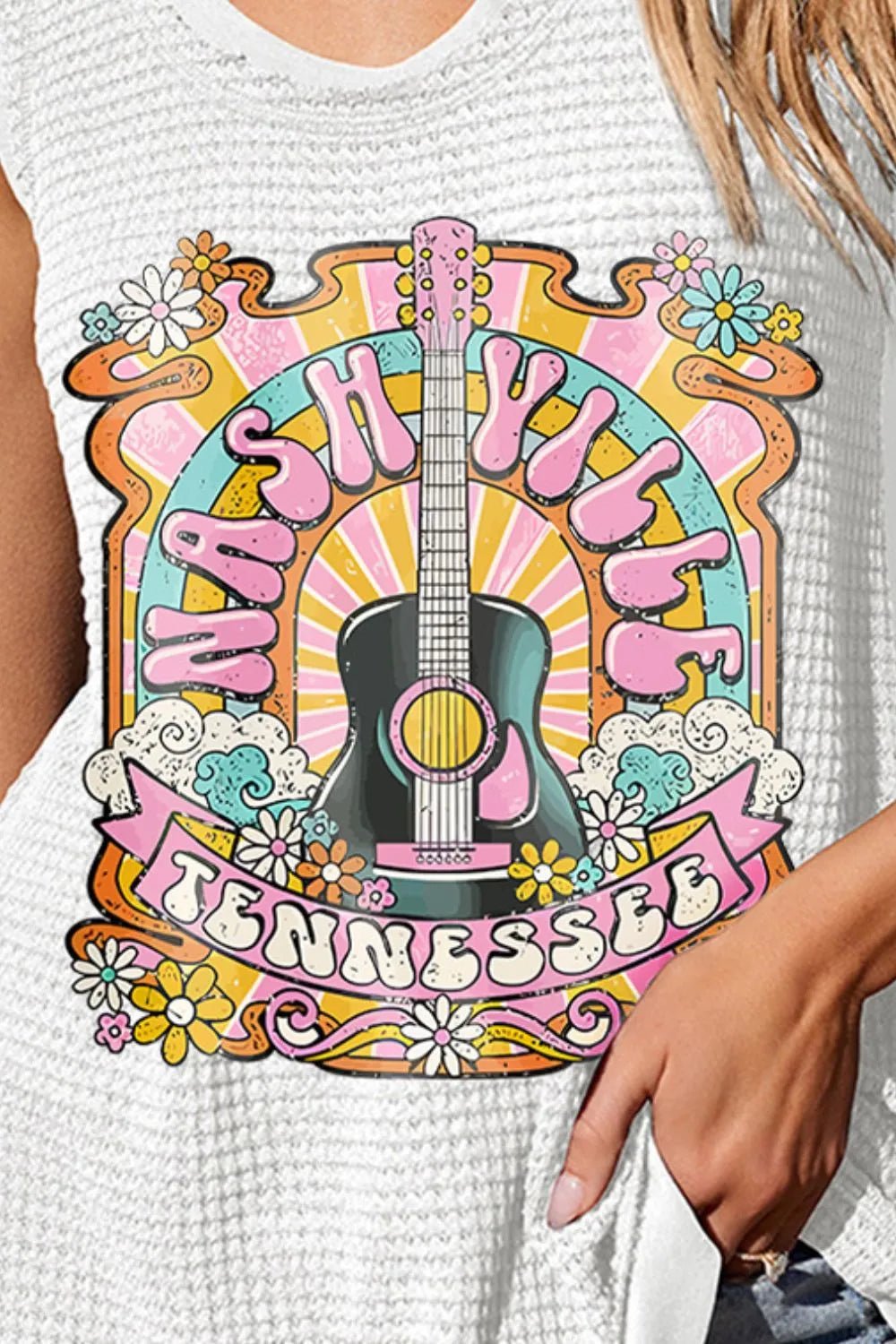 Graphic Wide Strap Tank - Crowned Energy CO.