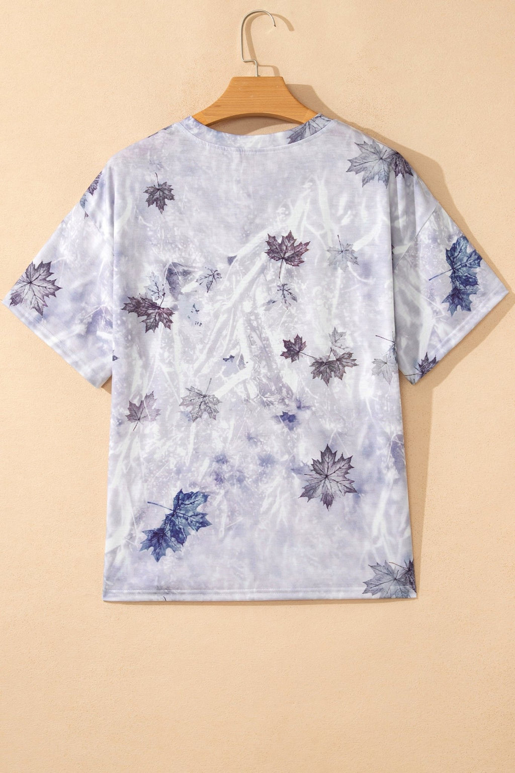 Gray Camouflage Woodland Print Drop Shoulder Tunic Tee - Crowned Energy CO.