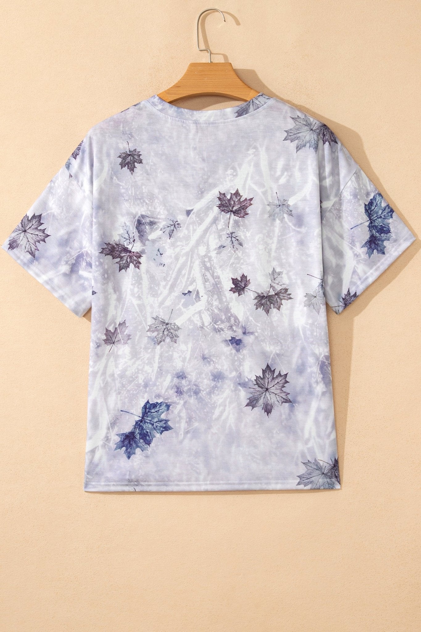 Gray Camouflage Woodland Print Drop Shoulder Tunic Tee - Crowned Energy CO.