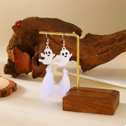 Halloween Ghost and Pumpkin Dangle Earrings - Goddess Vibes