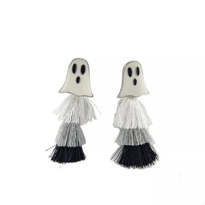 Halloween Ghost and Pumpkin Dangle Earrings - Goddess Vibes