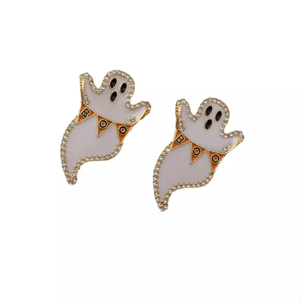 Halloween Ghost and Pumpkin Dangle Earrings - Goddess Vibes