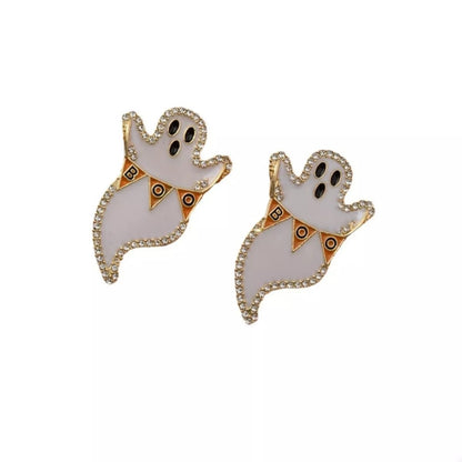 Halloween Ghost and Pumpkin Dangle Earrings - Goddess Vibes