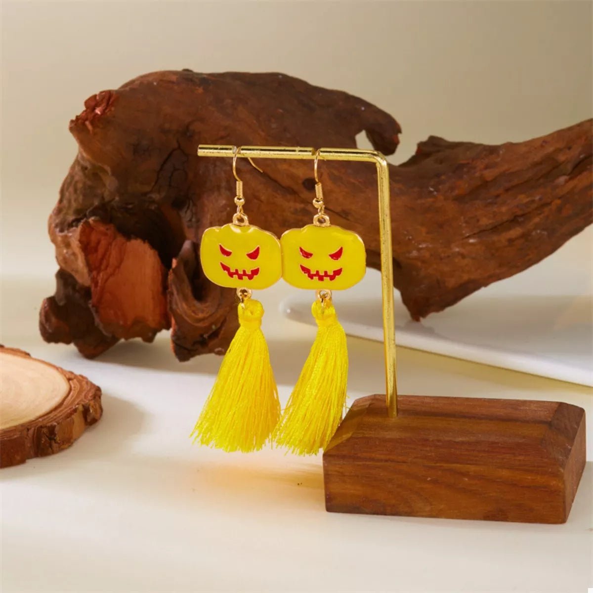 Crowned Energy CO. Pumpkin Tassel / One Size Trendsi Earrings Halloween Ghost and Pumpkin Dangle Earrings