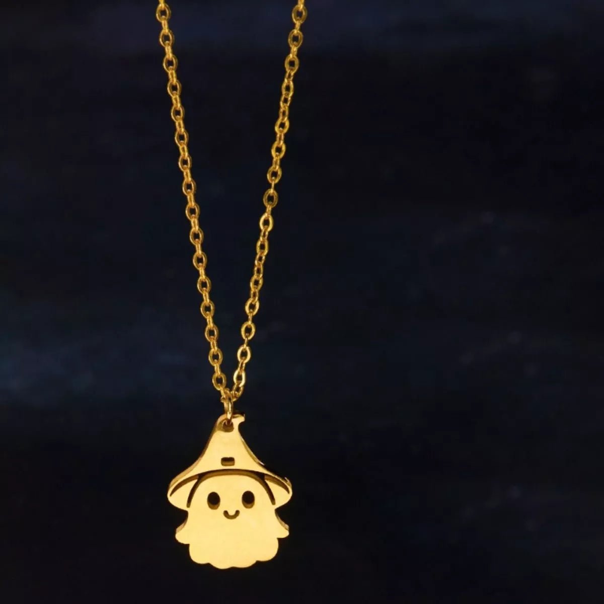 Halloween Ghost Pendant Necklace - Goddess Vibes