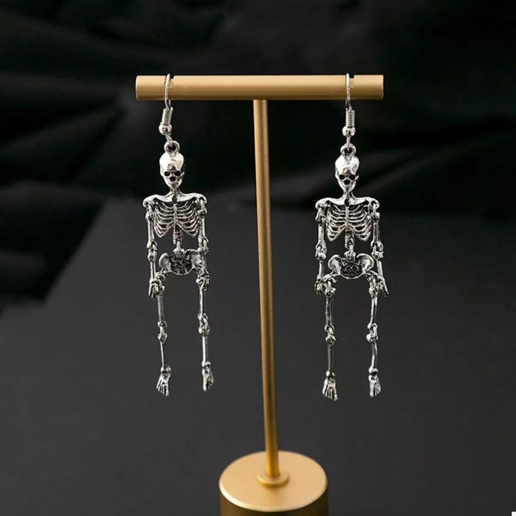 Crowned Energy CO. Silver / One Size Trendsi Earrings Halloween Skeleton Dangle Earrings