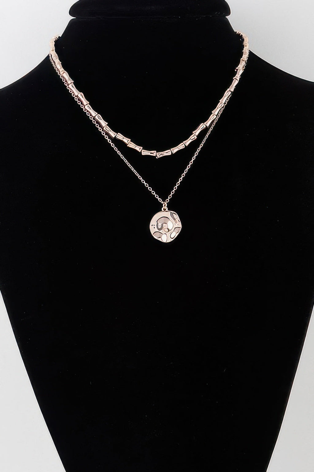 Crowned Energy CO. Gold CCWHOLESALECLOTHING Necklaces Hammered Plate Chain Necklace