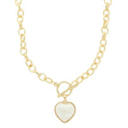 Heart Shape Pearl Pendant Necklace - Goddess Vibes
