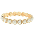 Heart Theme Bezel Jeweled Bracelet - Goddess Vibes