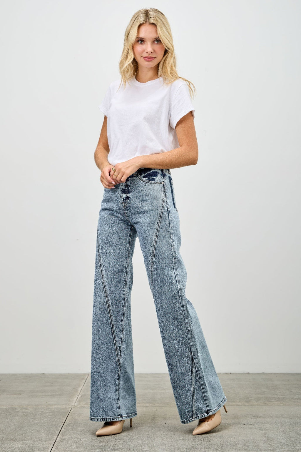 High Rise Relaxed Straight With Seam Detail - Crowned Energy CO.