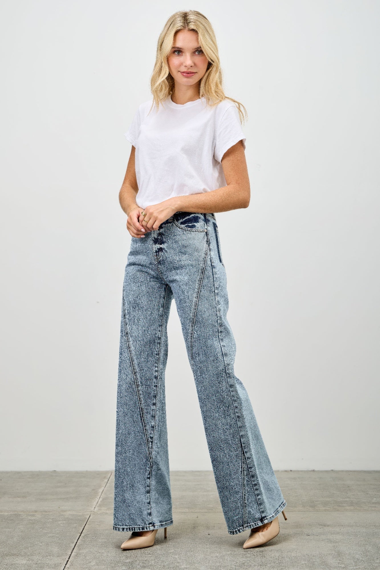 High Rise Relaxed Straight With Seam Detail - Crowned Energy CO.