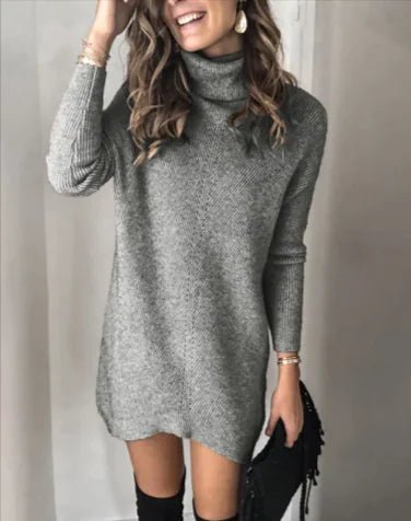 Hollow Knit Sweater Dress - Crowned Energy CO.
