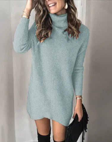 Hollow Knit Sweater Dress - Crowned Energy CO.