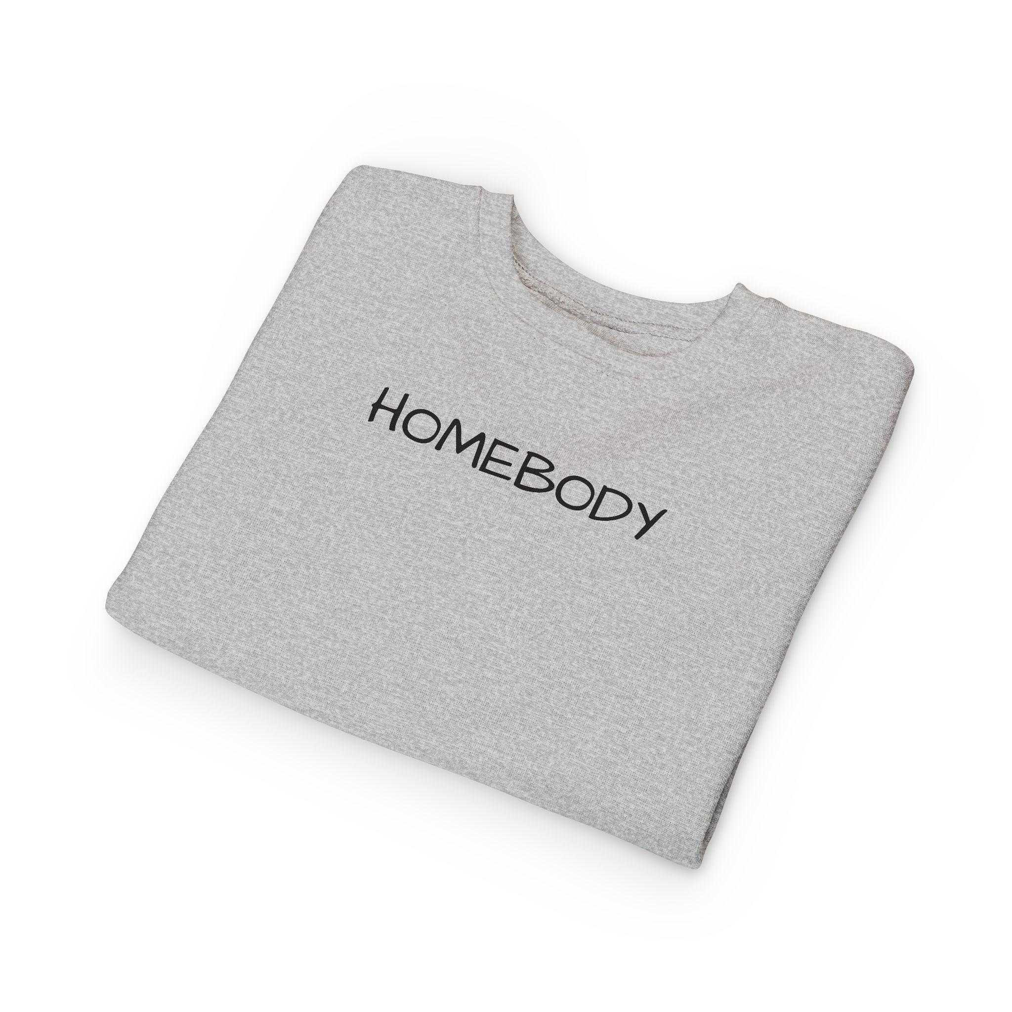 Homebody Toddler Sweatshirt — Cozy Kids Crewneck with 'HOMEBODY' Print - Crowned Energy CO.